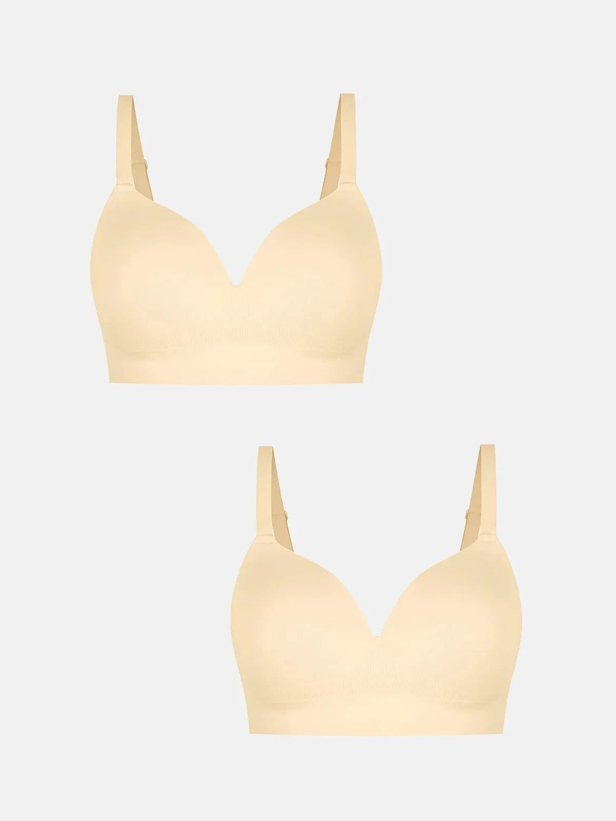 2-Pack ContourLift™ Seamless Wireless Shaping Push Up Bra Bundle