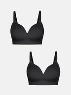 2-Pack ContourLift™ Seamless Wireless Shaping Push Up Bra Bundle
