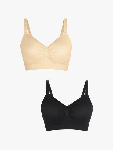 2-Pack Seamless Comfort Removable Pad Everyday Bra Bundle
