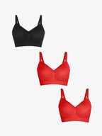 3-Pack Seamless Comfort Removable Pad Everyday Bra Bundle