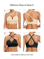 Seamless Wireless Push-Up V-Neck Bra Butt-Lifting Shorts Set