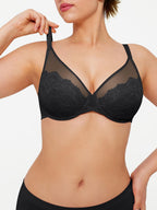 Lightweight Underwire Minimizer Lace Mesh Bra