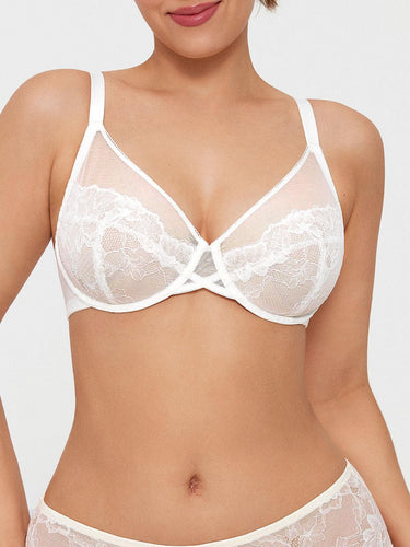 Lightweight Underwire Minimizer Lace Mesh Bra