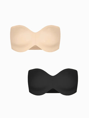Push-Up Unlined Underwire Strapless Bra Bundle