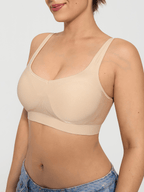 Seamless Adjustable Wide-Strap Underwire-Free Smoothing Bra
