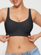 Seamless Adjustable Wide-Strap Underwire-Free Smoothing Bra