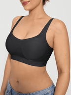 Seamless Adjustable Wide-Strap Underwire-Free Smoothing Bra