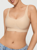 Seamless Adjustable Wide-Strap Underwire-Free Smoothing Bra