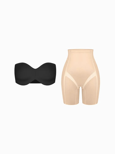 Seamless Push-Up Shapewear Bra Butt-Lifting Shorts Set