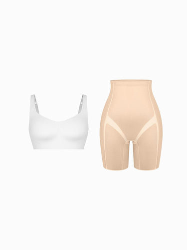 Seamless Underwire-Free Smoothing Bra Butt-Lifting Shorts Set
