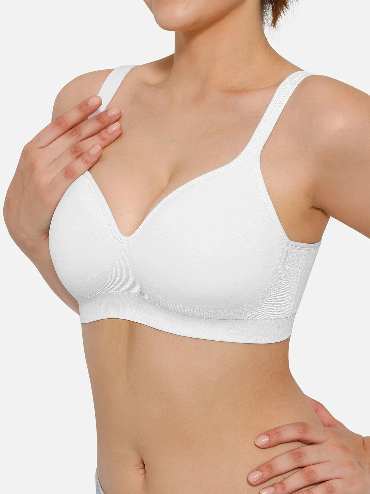 Seamless Wireless Adjustable Comfort Minimizer Support Bra