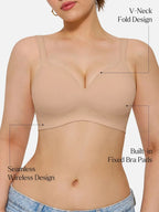Seamless Wireless Adjustable Comfort Minimizer Support Bra