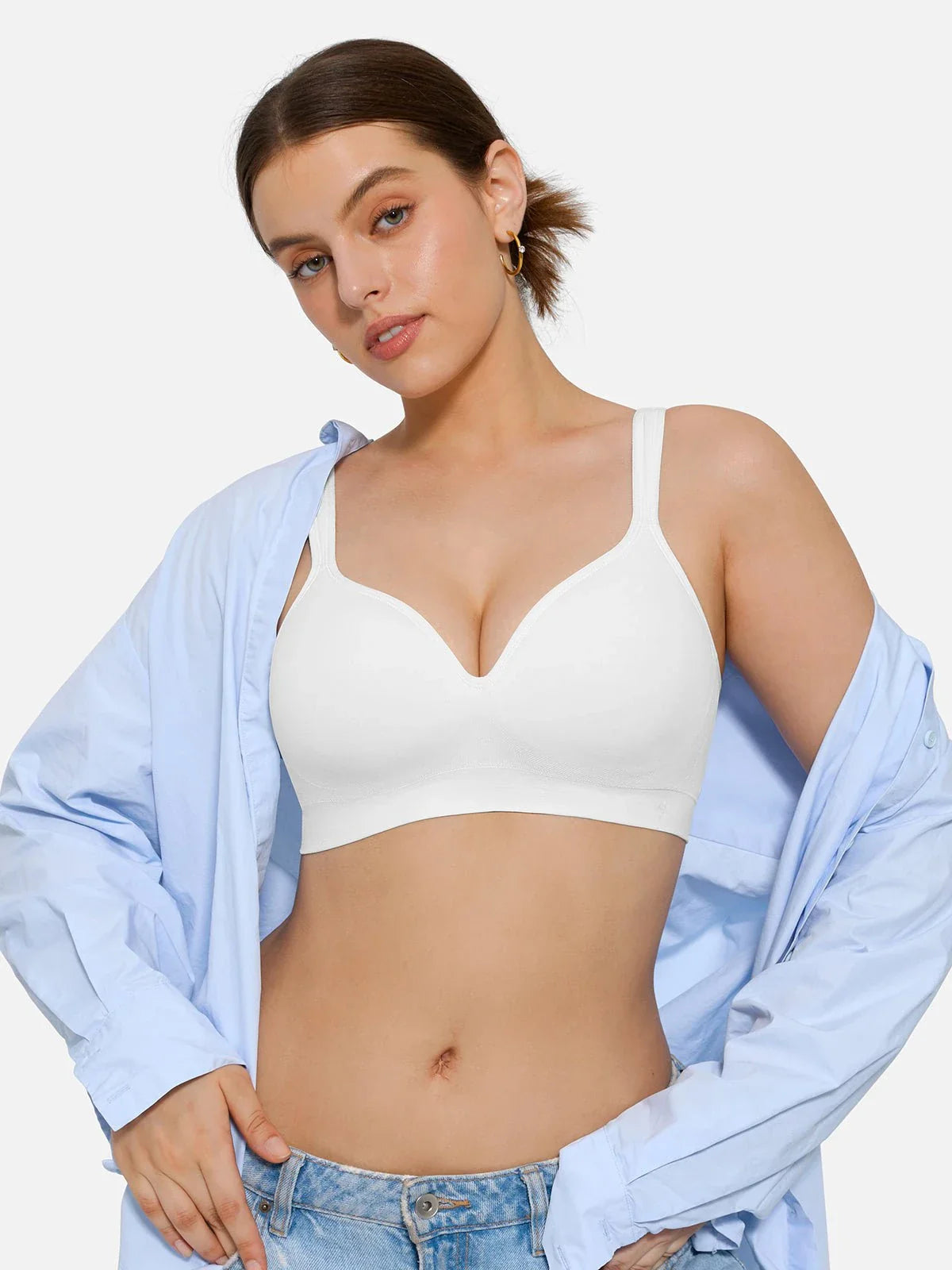 Seamless Wireless Adjustable Comfort Minimizer Support Bra