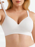 Seamless Wireless Adjustable Wide-Strap T-Shirt Bra