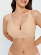 Seamless Wireless Jelly Comfort Plunge Bra