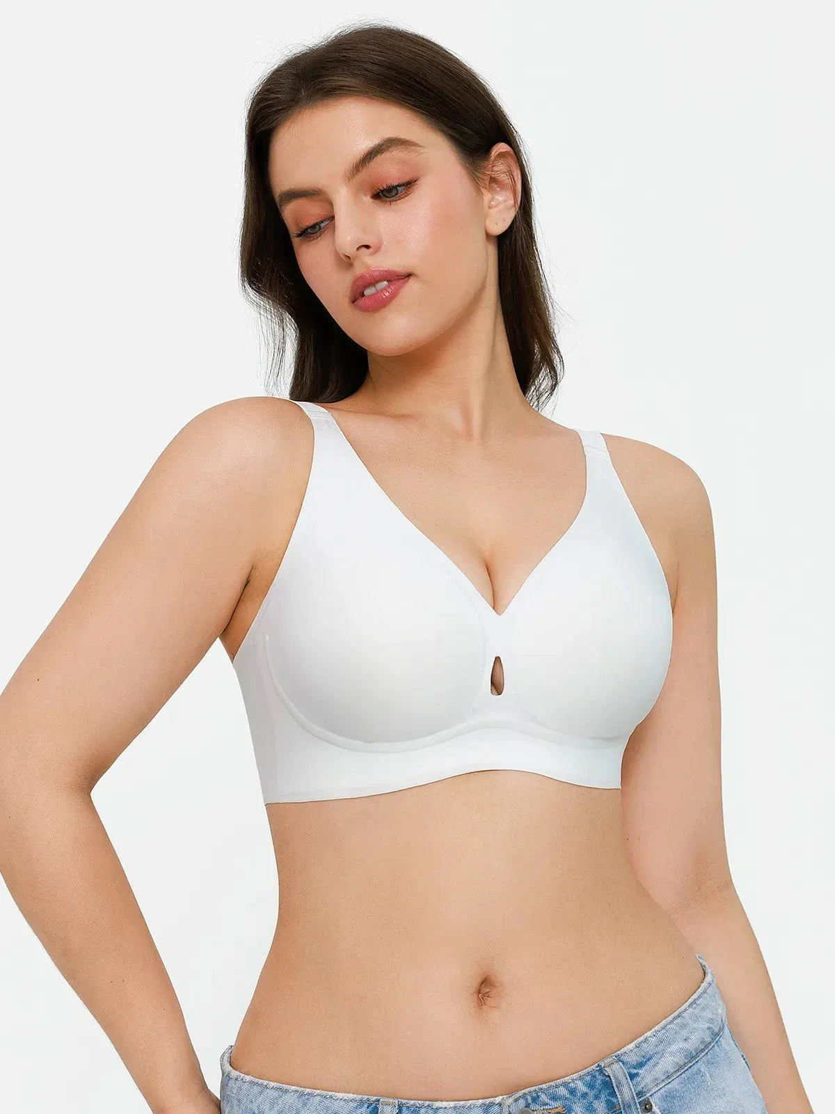 Seamless Wireless Jelly Contour Minimizer Support Bra