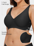 Seamless Wireless Jelly Comfort Plunge Bra