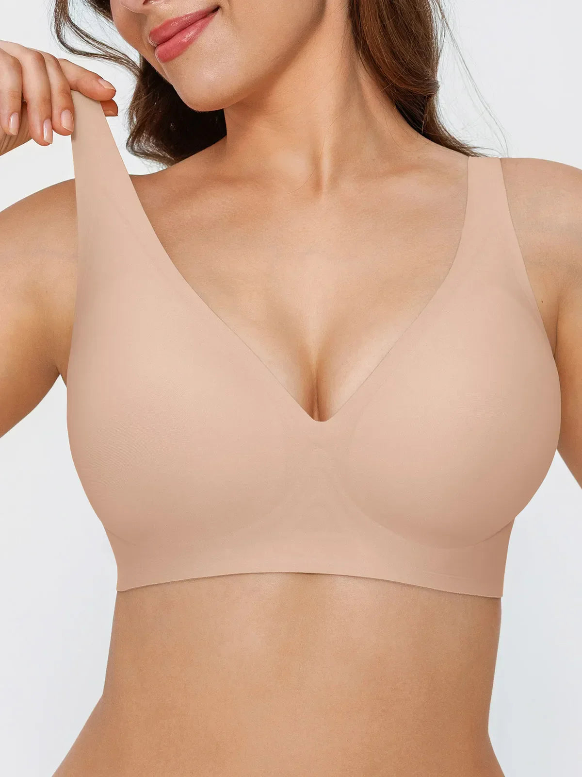 Seamless Wireless Jelly Comfort Plunge Bra