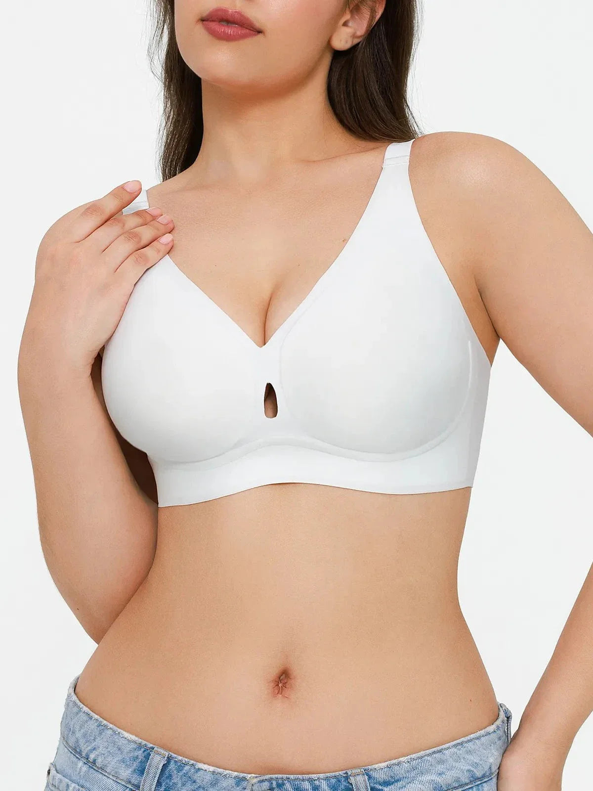 Seamless Wireless Jelly Contour Minimizer Support Bra