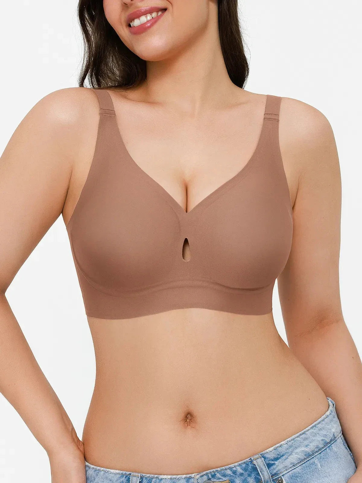 Seamless Wireless Jelly Contour Minimizer Support Bra
