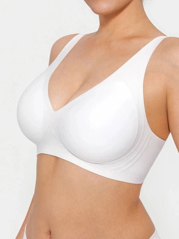Seamless Wireless Jelly Leopard Contour Minimizer Support Bra