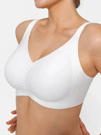 Seamless Wireless Ruched Comfort Minimizer Bra