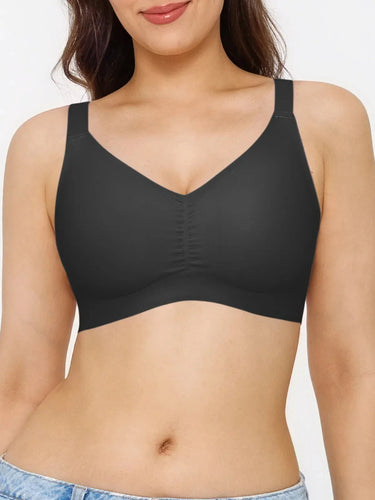 Seamless Wireless Ruched Comfort Minimizer Bra