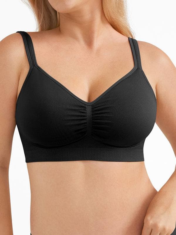 Seamless Wireless Wide-Strap Everyday Bra