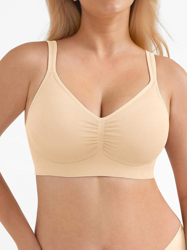 Seamless Wireless Wide-Strap Everyday Bra