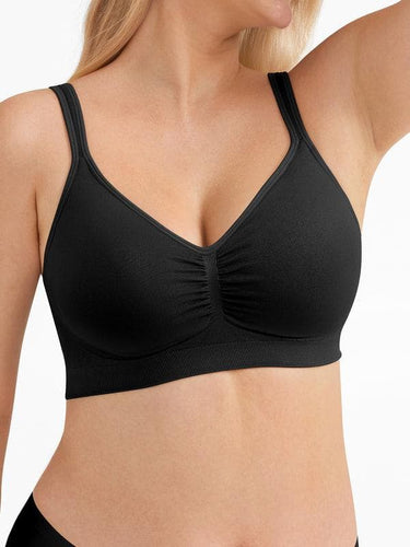 Seamless Wireless Wide-Strap Everyday Bra